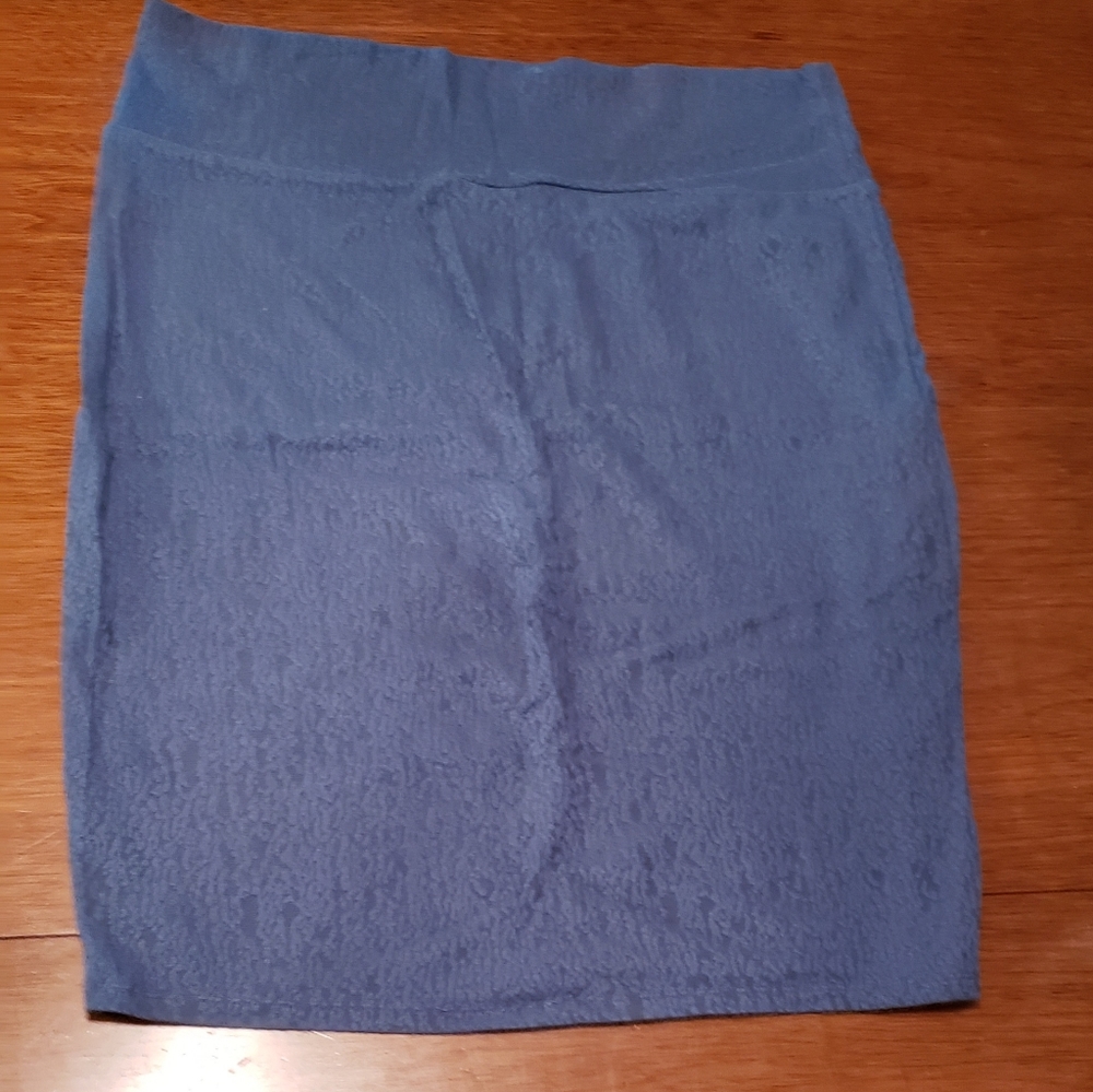 Blue pencil skirt